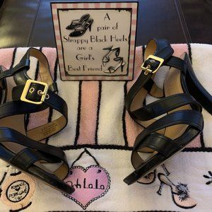 Circa Joan &David Black Sandals in Size 9